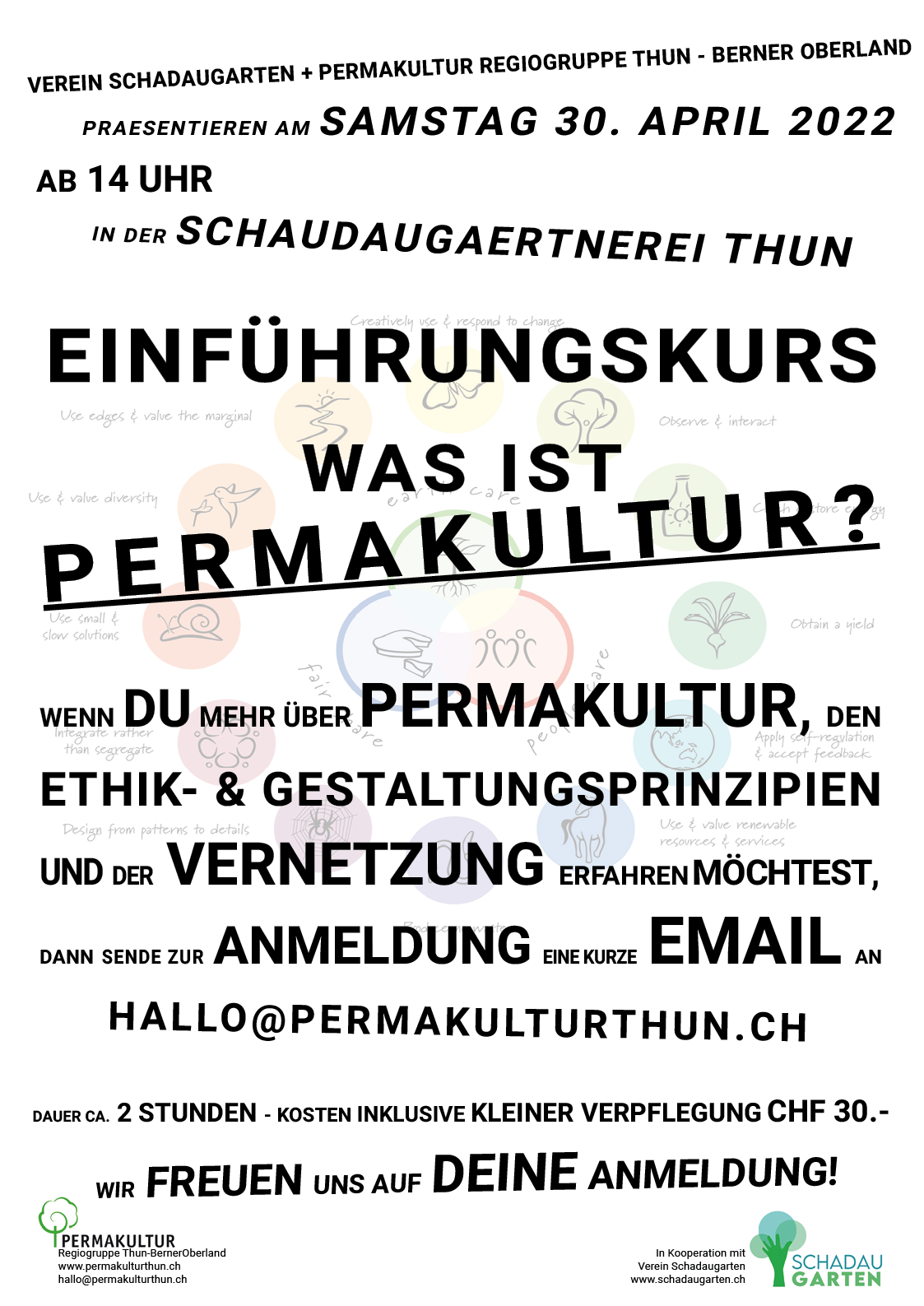 Grafik oder Dokument: Einfuehrungskurs Permakultur für e-schmid.ch — Dokumentation