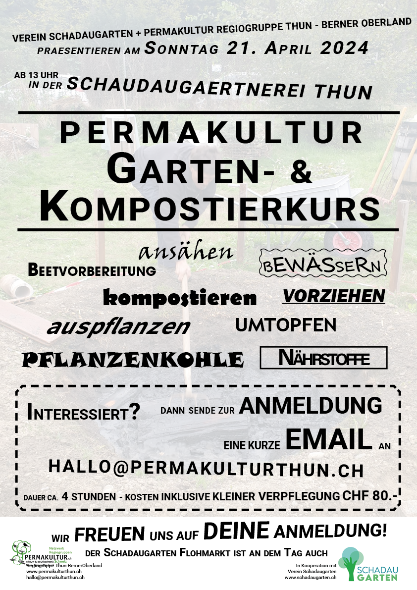 Grafik oder Dokument: Garten Kompostierkurs 2024 low für e-schmid.ch — Dokumentation