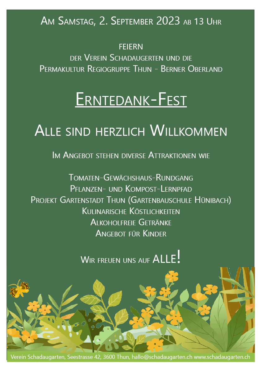 Grafik oder Dokument: ErntedankFest2023 für e-schmid.ch — Dokumentation, Dokumentation für e-schmid.ch