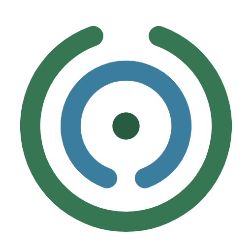 Logo von Emanuel Schmid mit stilisiertem Kreis-Symbol in Grün und Blau