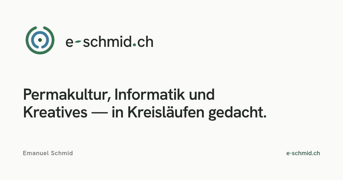 Grafisches Element: OG Image e schmid.ch für die Webseite e-schmid.ch, Dokumentation für e-schmid.ch