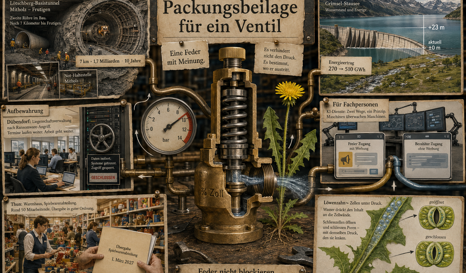 Packungsbeilage für ein Ventil